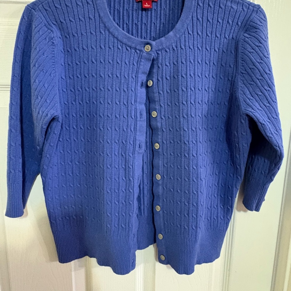 Merona Women's Blue Button-Up Cardigan